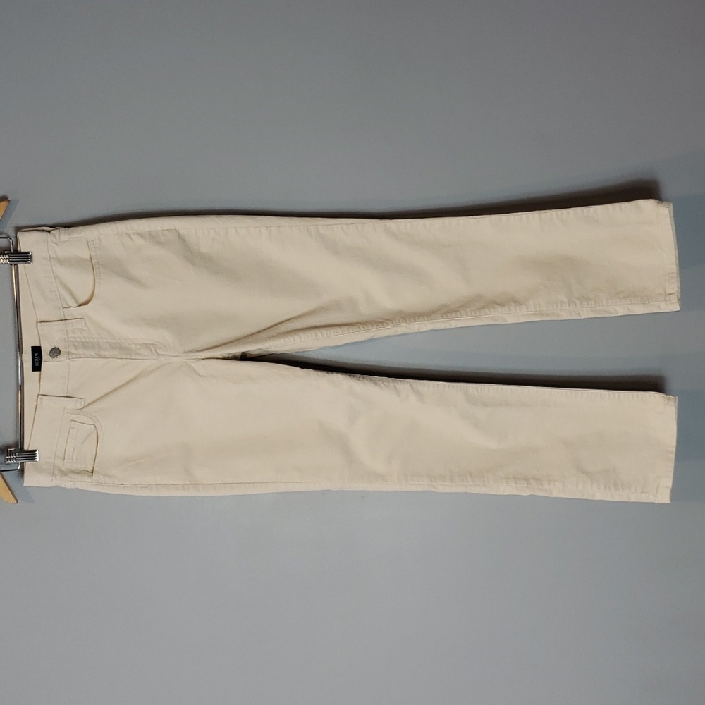 J. Crew Cream Corduroy Full-Length Essential Straight Pant 27 Fall 2023 BT006